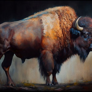 Bison - Größe A1 großes Decoupage Papier