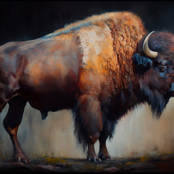 Bison - A1 size large Decoupage Paper