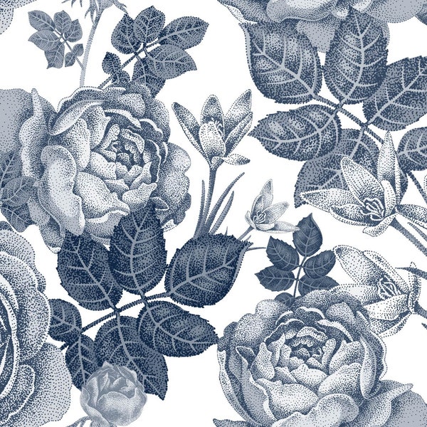 Fleurs vintage - lot de 8 motifs floraux vintage - papier de découpage