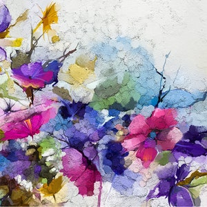 Mauve Flowers - A1-formaat groot knippapier