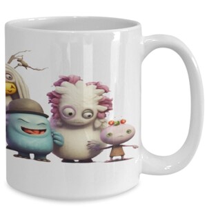 Cute halloween monster mug, spooky cup, gifts for halloween