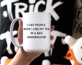 Taza de café de cerámica con refrán divertido, regalo sarcástico para compañero de trabajo/él