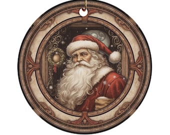 Adorno de Papá Noel del viejo mundo, adornos colgantes para árbol de Navidad, ideas de regalos para amigos para Navidad