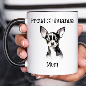 Chihuahua Coffee Mug, Watercolor Pet Portrait Tea Cup, Pet Memorial Gift, Gift Ideas For Dog Lovers and Dog Moms