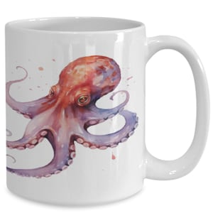 Octopus coffee mug, kraken cup, beach house gift ideas for women
