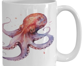 Octopus coffee mug, kraken cup, beach house gift ideas for women