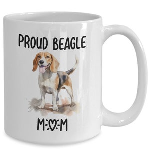 Beagle mug, Dog Mom Coffee Cup, Pet Memorial, Gift Ideas for Proud Dog Moms
