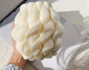 HUGE Geometric Twirl Raindrop silicone mould - Mold for candle, resin, cement, Jesmonite