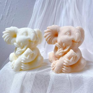SUPER DIFFICULT DESIGN - Kawaii Koala Silicone Candle Molds, Creative Figurine Animal Statue Silicone Mold