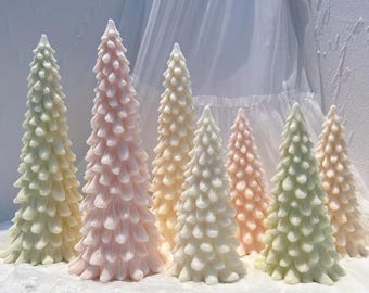 27.2CM/10.6in Big Christmas Tree Silicone Candle Mold Christmas Ornaments Silicone Mold Dinner Soy Wax Silicone Mould
