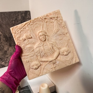 Huge Nordic Statue silicone mould - Mold for candle, resin, cement, Jesmonite