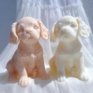 Diseño difícil: molde para velas de cachorro King Charles, molde de silicona de cera de soja para cachorros de animales, molde de silicona para decoración del hogar para amantes de los perros