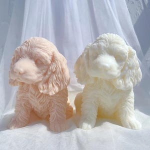Molde de vela para cachorro de Cocker Spaniel inglés, molde de silicona de cera de soja para cachorros de animales, molde de decoración del hogar para amantes de los perros