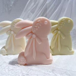 Cute Rabbit  silicone mould - Mold for candle, resin, cement, Jesmonite