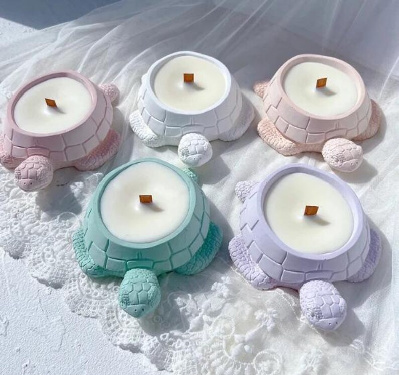 Sea Turtle Silicone Mold for Candle Holder Tea Light, Cement ...