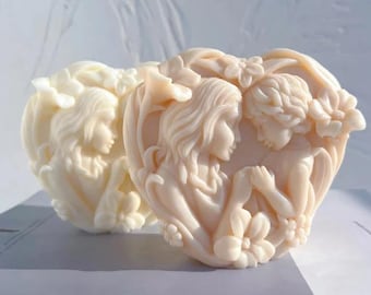 Mother with Baby Statue silicone mold - Mold for candle, resin, cement, Jesmonite
