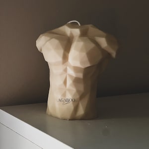 Huge Diamond Male Torso silicone mould - Mold for candle, resin, cement, Jesmonite