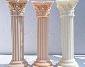 Huge Rod Column Statue silicone mould - Mold for candle, resin, cement, Jesmonite