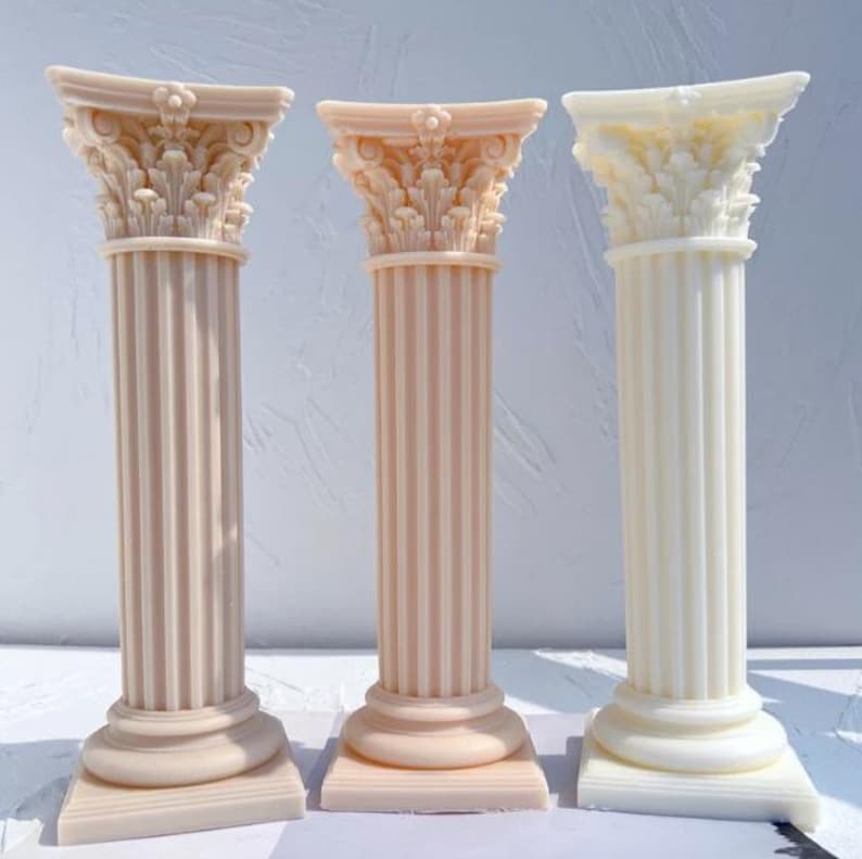 Huge Rod Column Statue Silicone Mould - Mold for Candle, Resin, Cement ...