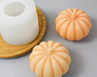 Large Pumpkin silicone mould - Mold for candle, resin, cement, Jesmonite
