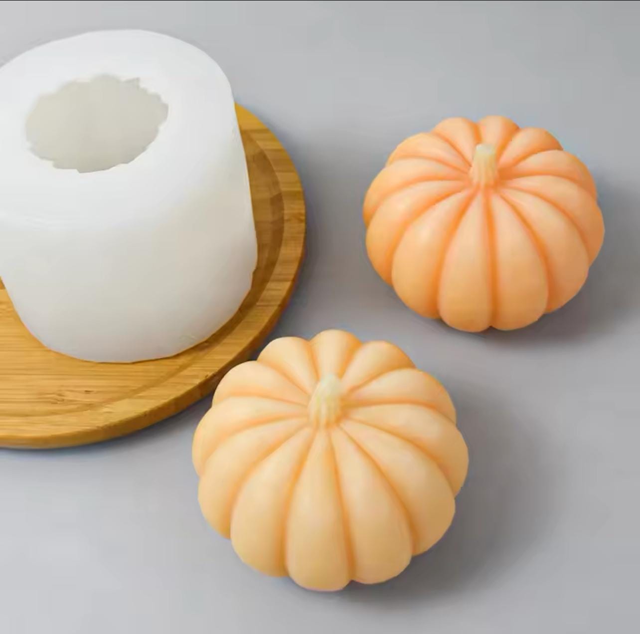 Large Pumpkin silicone mould - Mold for candle, resin, cement, Jesmonite