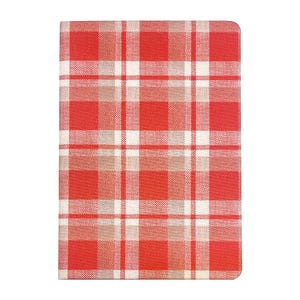 Anne Frank Tartan Red Plaid Inspired Journal – Vintage Design, Hardcover Notebook for Writing, Sketching or Journaling –Historical & Stylish