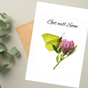 Recupérate pronto, música de piano, tarjeta de felicitación, tarjeta musical, tarjeta con sorpresa, amante de la música de piano pensando en tu tarjeta, amante de las mariposas