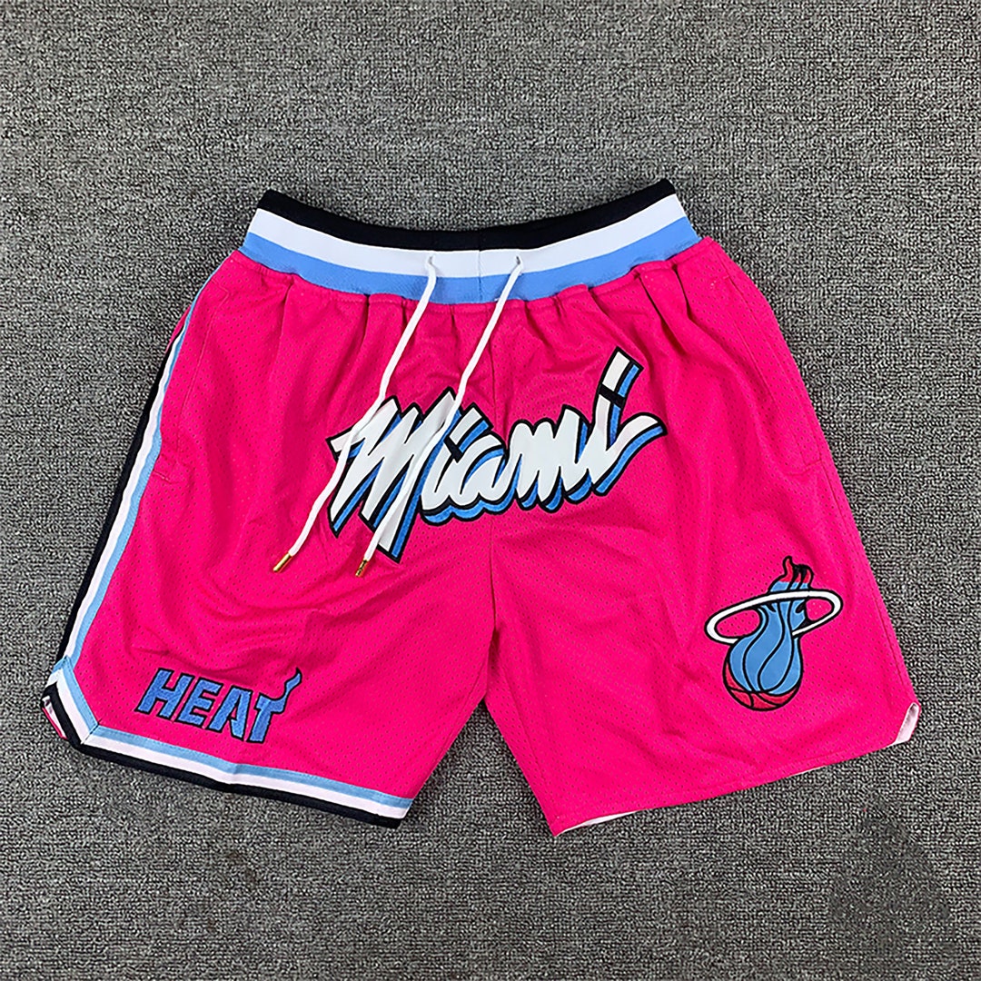 Vintage Basketball Shorts Miami Heat Athletic Shorts Limited Etsy
