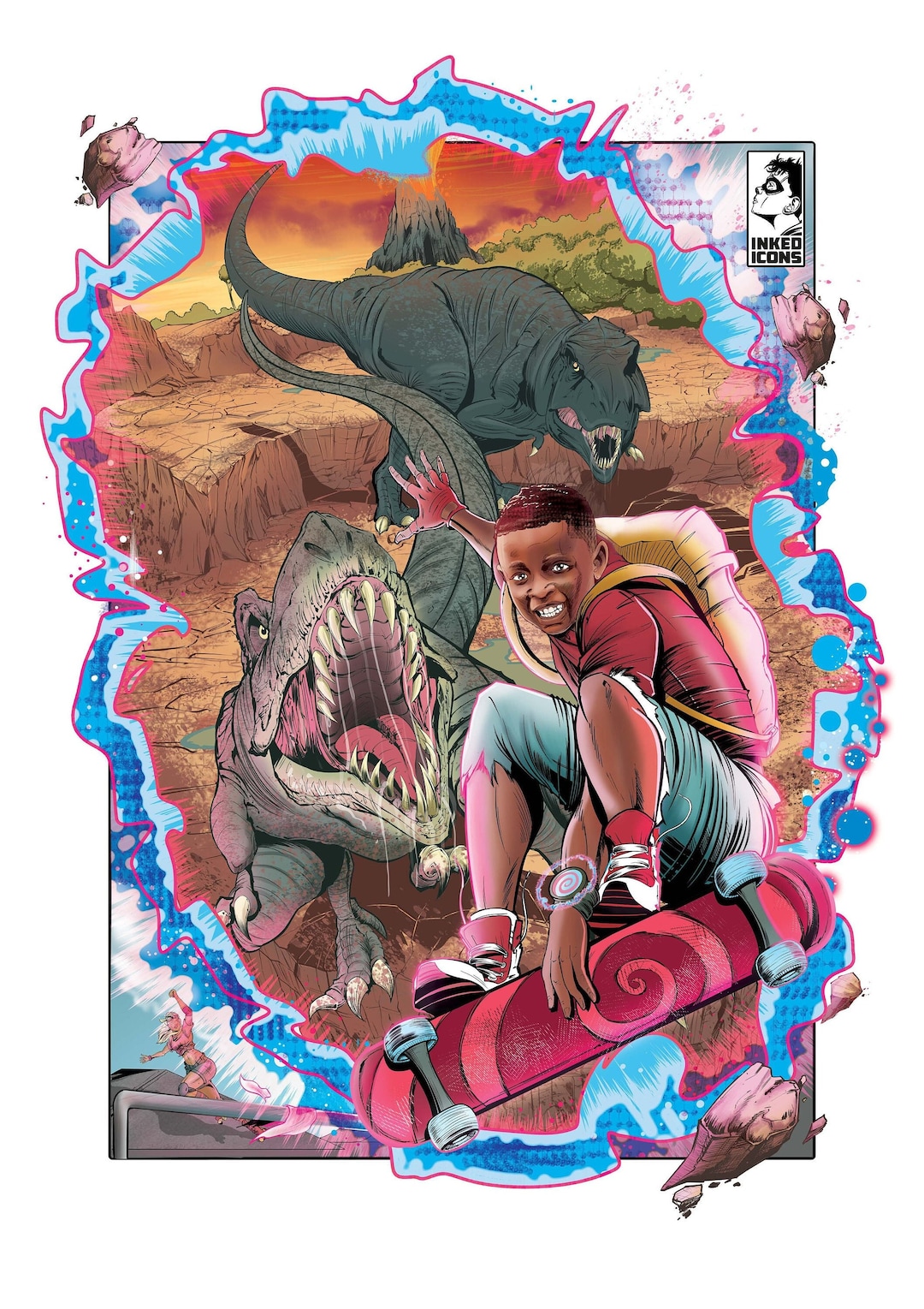 Custom Comic Art - Time Travel - Customised Faces - Etsy