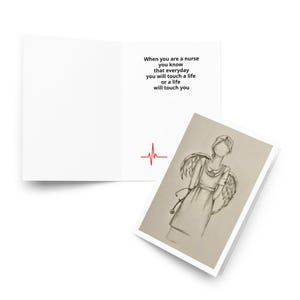 Carte de voeux ange infirmière
