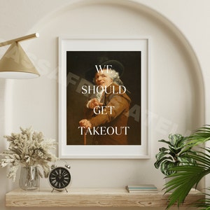 Takeout? - Digital Print for kitchen, funny quote, wall decor, modern, typography, printable, downloadable