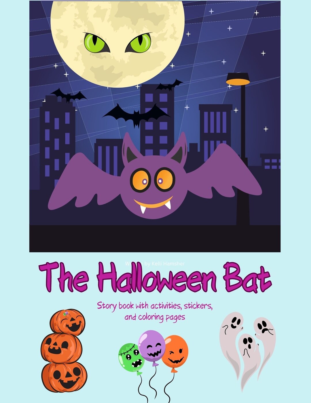 The Halloween Bat Story Book With Games Activities Etsy
