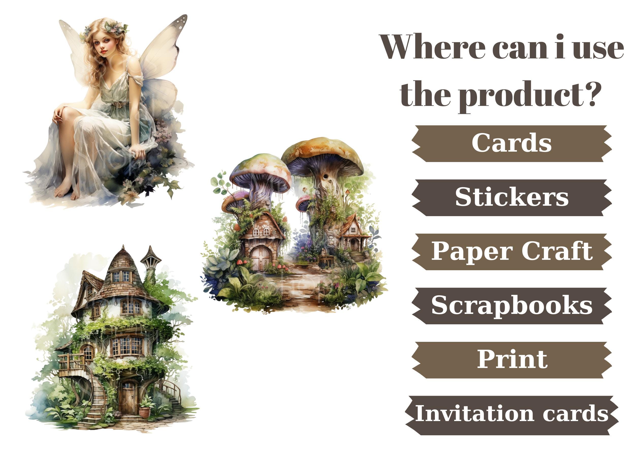 Watercolor Antique Fairy Clipart Bundle Antique Fantasy Fairy Png ...