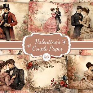 Aquarell Valentin Design viktorianischer Stil Schreibpapier Handwerk Papier Jubiläum viktorianische Kunst Decoupage Papierkunst Be My Valentine Karte