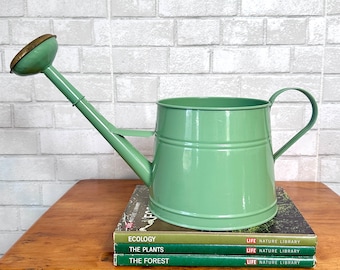 Vintage Green Metal Watering Can - Made in Turkey - In Excellent Condition, Unique