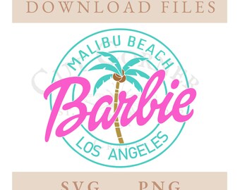 Barbi Inspired Malibu Beach Barb SVG | Barbi Inspired SVG | PNG | Files | Digital Download