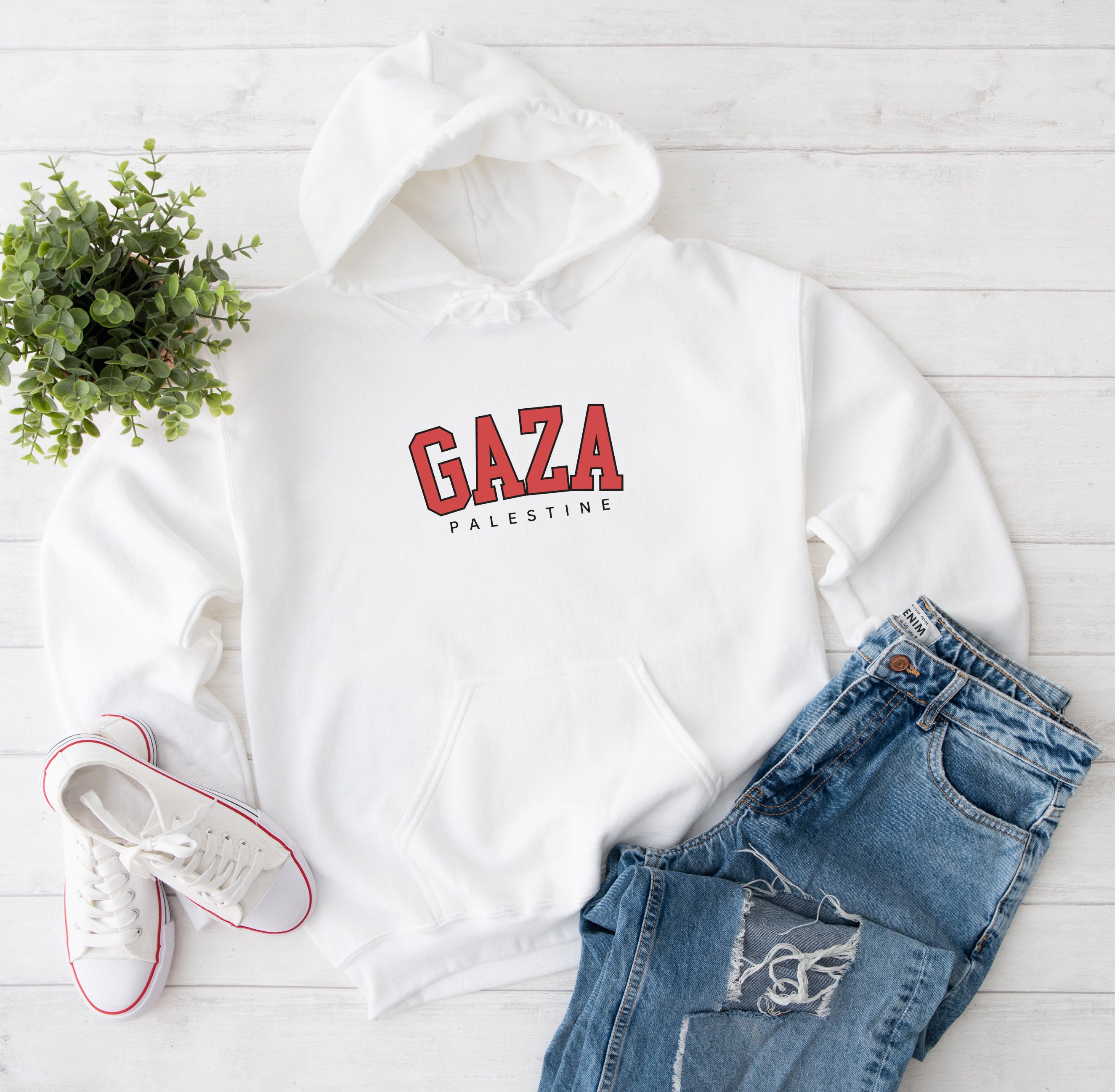 Sweat à Capuche Palestine / Intifada - Modèle KJ238 - Noir - Neuf Avec étiquettes