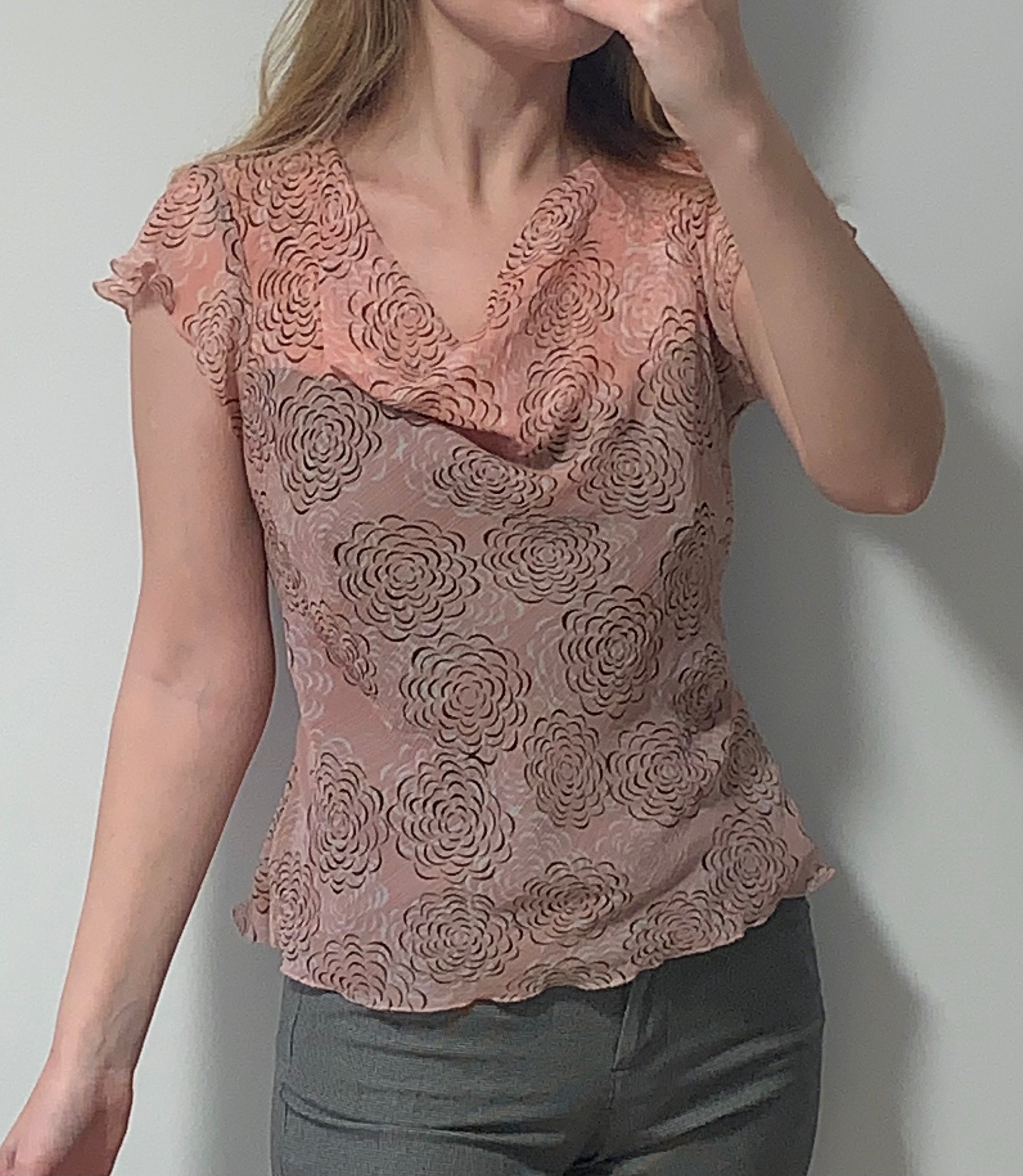 Pink Crinkled Blouse