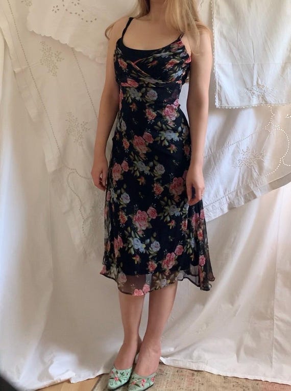 layered fit and flare dress Striped Layered Fit-And-Flare Midi Dress main image 1