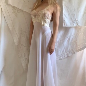 30s 40s  Incredible Hand Stitched Silk and Chiffon Slip Dress - Small to Medium
