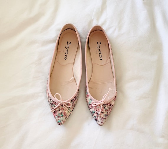 Y2K Repetto Pink Confetti Pointed Toe Ballet Flats - 6.5 to 7 - Etsy
