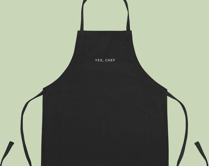 Yes, Chef Embroidered Apron | The Bear Show Apron Culinary Gift