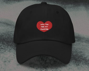 Czapka unisex z napisem „Czy uwolnisz moją Palestynę” | Haftowana czapka palestyńska | Czapka baseballowa „Uwolnij Palestynę”