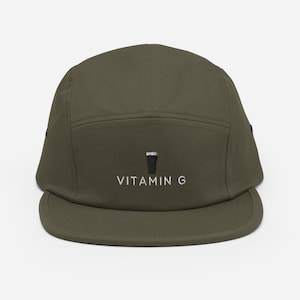 Guinness Pint Vitamin G Five Panel Cap | Guinness  Hat | Irish-inspired Camper Style Cap