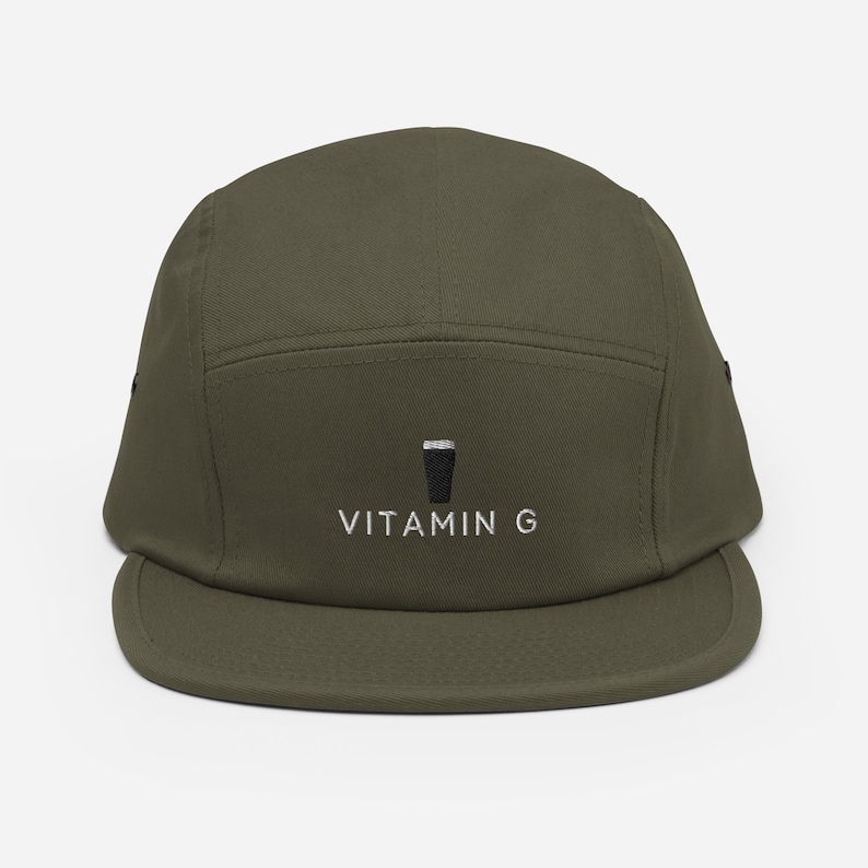 Guinness Pint Vitamin G Five Panel Cap | Guinness  Hat | Irish-inspired Camper Style Cap