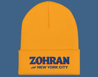 Berretto con risvolto ricamato Zohran per New York City: regali politici