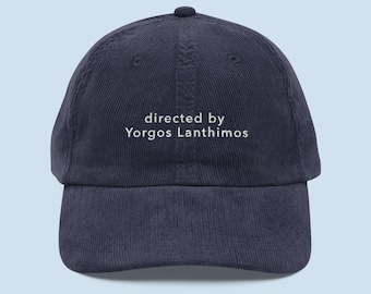 Gorro de pana bordado de Yorgos Lanthimos, gorro de director, regalo para cinéfilos, amantes del cine de autor, A24