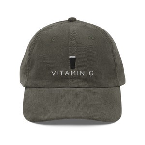 Vitamin G Guinness Pint Corduroy Cap | Vintage Guinness Dad Hat | Irish Hat