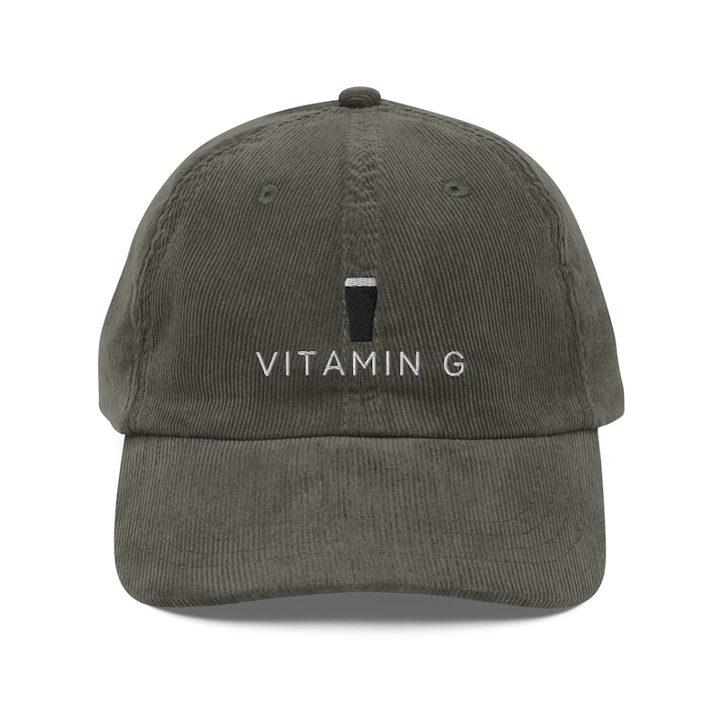 Vitamin G Guinness Pint Corduroy Cap | Vintage Guinness Dad Hat | Irish Hat