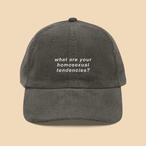 Homosexual Tendencies Hat, Gay Hat, LGBTQ Embroidered Cap, Trans Lesbian Gay Bi Pride Hat